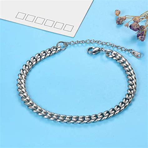 Buy Cerslimo Anklets For Women Stainless Steel 7mm Miami Curb Cuban