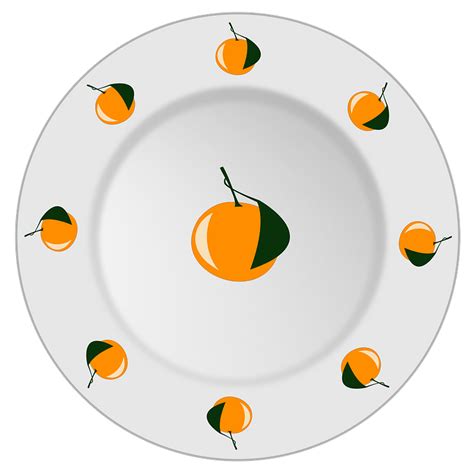 Plate Decorated With Yellow Fruit Clipart Free Download Transparent