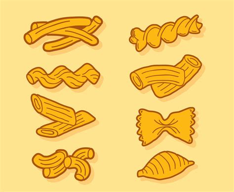 Italian Pasta Collection Vector Vector Art And Graphics