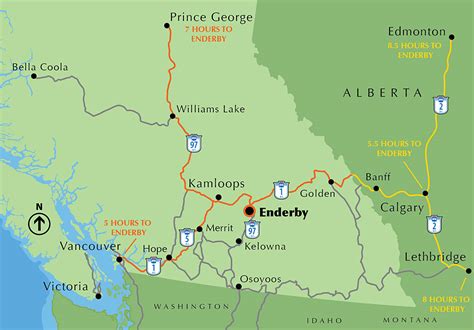 Maps Enderby Bc Canada