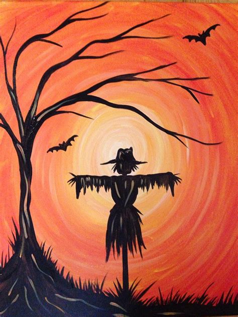 October Scarecrow At Garden To Grill Paint Nite Events Halloween