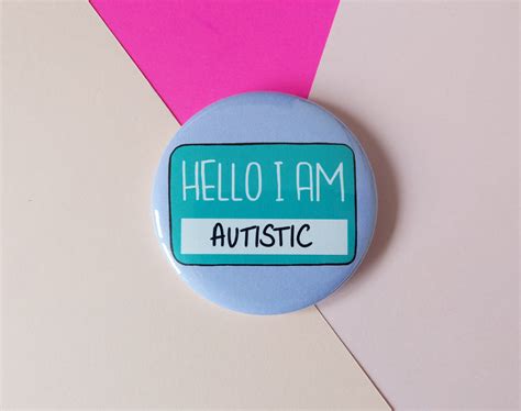 Hello I Am Autistic Badge Functional Pins Communicative Etsy UK