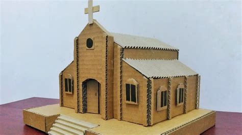How To Make A Cardboard Church ⛪ Jhs Day To Day Craft Youtube