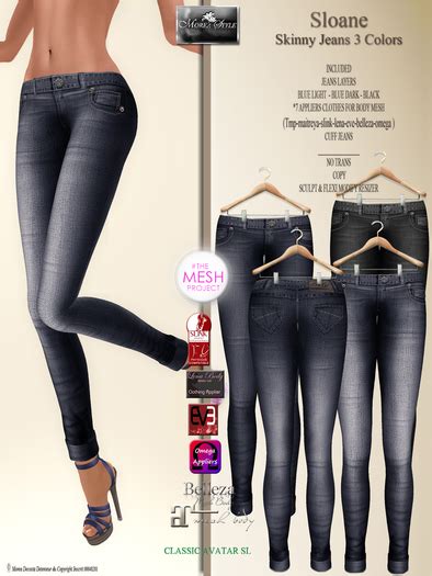second life marketplace morea style jeans sloane 3 colors