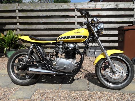 This is one sharp looking motorcycle. Yamaha XS650 Flat tracker, nearly finished project