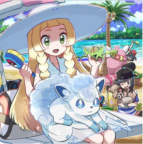 Lillie And Her Alolan Vulpix In Pokemon Sun And Moon ポケモンサン ポケモンムーン ポケモン