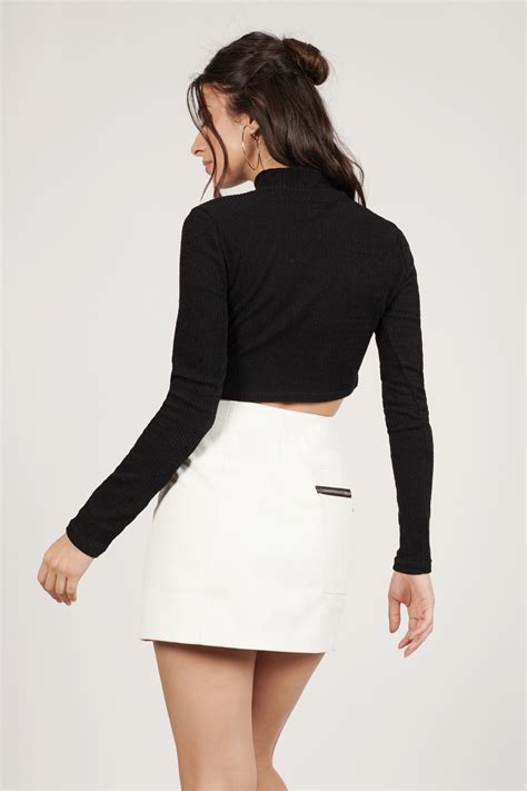 Tobi Mini Skirts Womens Cant Wait White Faux Leather Mini Skirt White ⋆ Theipodteacher