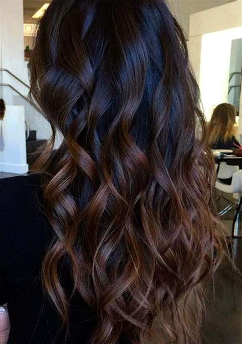 gorgeous long layered hair with chocolate brown balayage brown ombre hair hair styles long