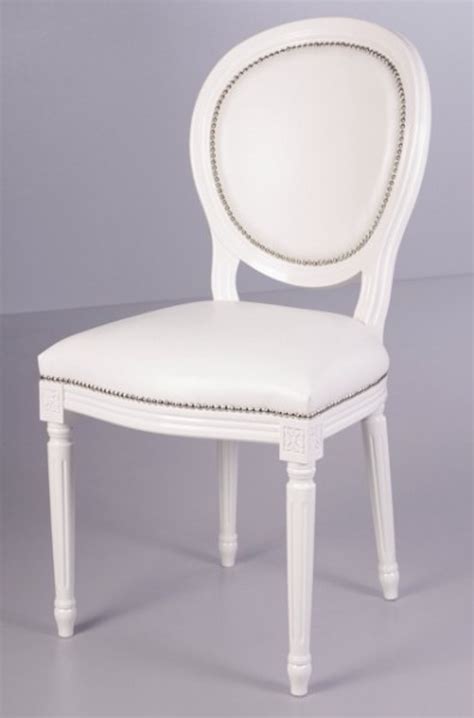 Der erstaunliche stuhl art wurde inspiriert von neusten trends. Casa Padrino Barock Esszimmer Stuhl Weiß / Weiß Lederoptik ...
