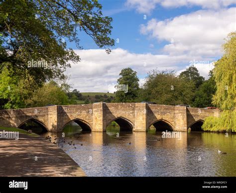 Bakewell Bridge An Arched Stone Bridge Over The River Wye In Bakewell