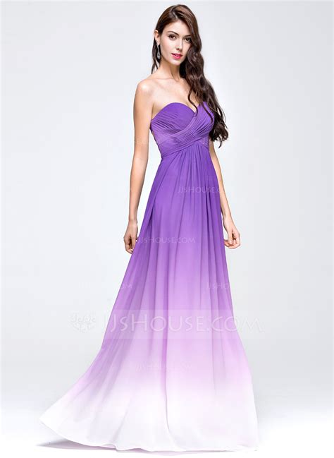 Empire Sweetheart Floor Length Chiffon Prom Dress With Ruffle 018076135 Prom Dresses Jjshouse