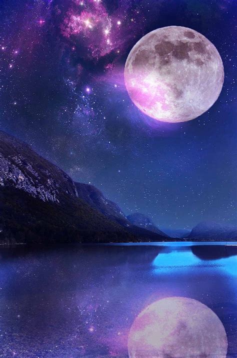 Midnight Moon By ~satellite Mystical Moonlight Hd Phone Wallpaper