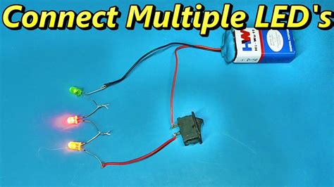 How To Connect Multiple Leds With 9v Battery Led Light In Series