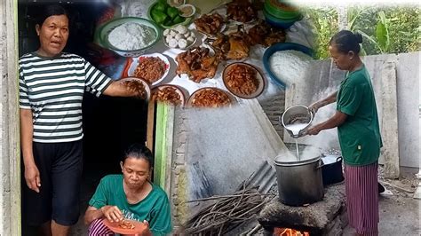 Tradisi Jawamamak Rewang Di Rumah Adik Hajatan Slametanmasakan Desa