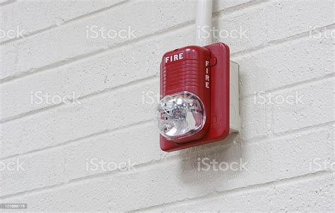 Fire Alarm Stock Photo Download Image Now Brick Brick Wall Color