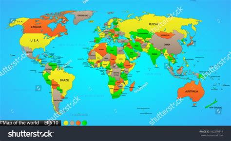 World Map With Countries Zoomable Pictures To Pin On