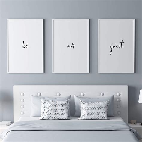 Be Our Guest Prints Set Of 3 Gallery Wall Art Guest Bedroom Wall