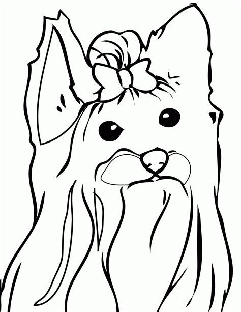This coloring page features an adorable yorkie with a fun patterned background. Teacup Yorkie Coloring Pages Coloring Pages
