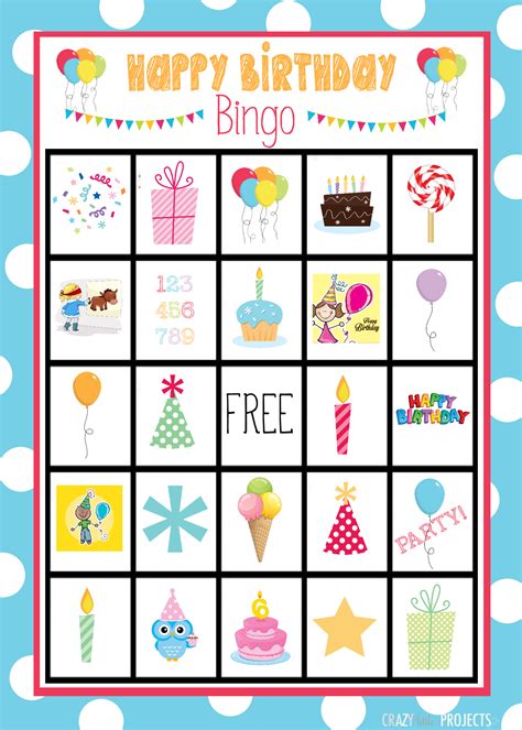 Free Birthday Bingo Printable