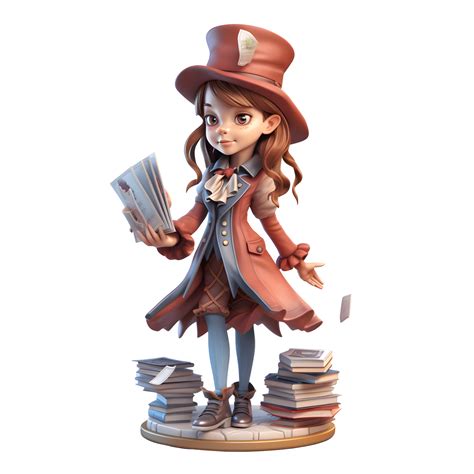 Enigmatic 3d Fantasy Magician Girl With A Mystery Spell Png Transparent