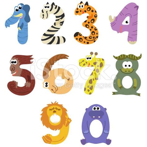 Numbers Like African Animals Royalty Free Stock Vector Art Numbers For