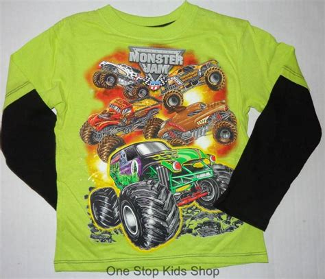 Looking for monster truck shirt? MONSTER JAM Truck Boys 4 5 6 7 Tee SHIRT Top GRAVE DIGGER ...