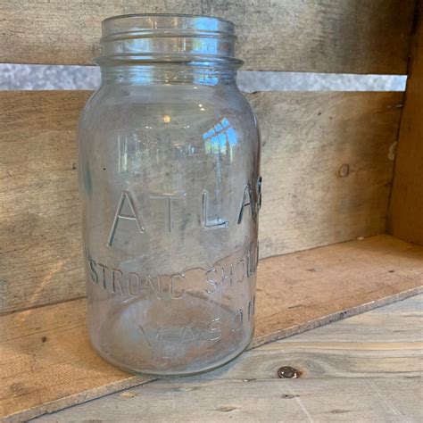 Atlas Strong Shoulder Mason Jar Etsy