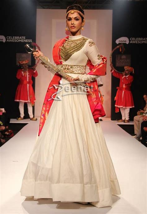 Isha Koppikar In White Anarkali Churidar Indian Fashion Lakme Fashion Week Fashion