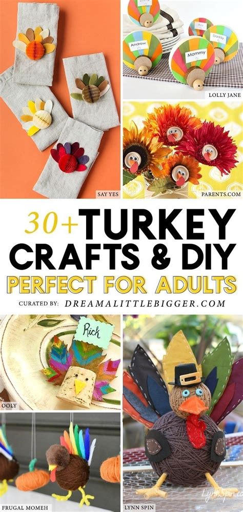 33 thanksgiving turkey crafts for adults ⋆ dream a little bigger