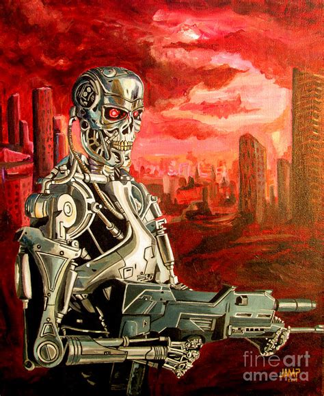 Terminator T800 Painting By Jose Mendez