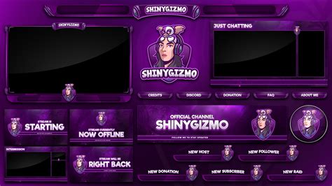 Xtuff Studio Shinygizmo Stream Pack Custom Twitch Animated Twitch