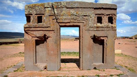 The Gate Of Sun In Tiwanaku Bolivia