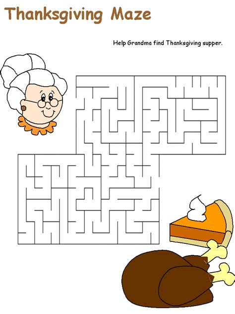 Thanksgiving Mazes Best Coloring Pages For Kids