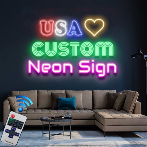 Personalized Neon Signs Led Lights Custom Neon Signs For Wall Etsy Uk