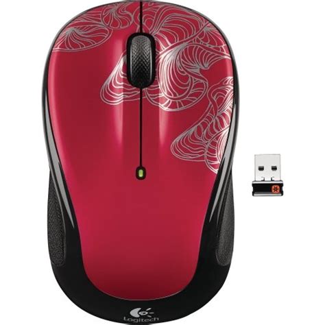 Logitech M325 Mouse Optical Wireless Radio Frequency Red Usb