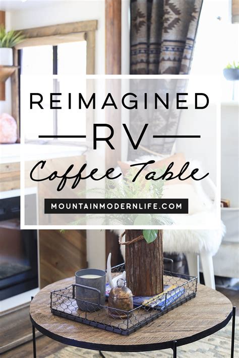 This makes it easy to fit in small spaces but still provides great functionality when the flaps are up or down. Reimagined RV Coffee Table | MountainModernLife.com