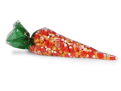 Carrot Cellophane Cone Bags And Twist Ties Easter Candy Bags Jelly Bean