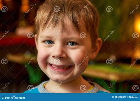 Closeup Portrait Of A Little Boy Smiling Stock Image Image Of Cute