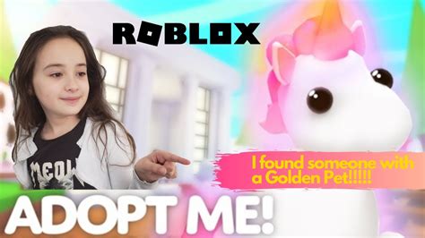 Roblox Adopt Me I Found Someone With A Golden Pet Youtube