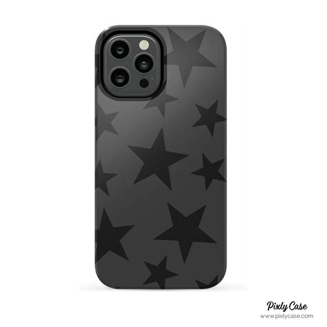 Star Phone Case Black Star Iphone Case Etsy