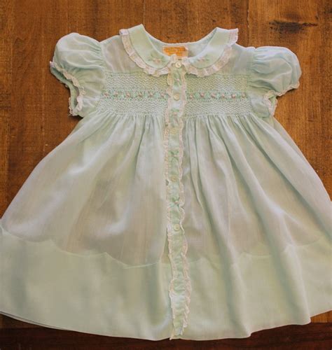 Lilacs And Springtime Vintage Smocked Baby Dress