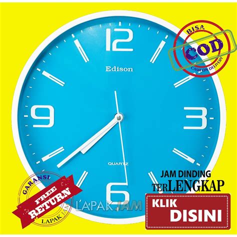 Jual Jam Dinding Edison Edw Tc Bulat Polos Minimalis Diameter