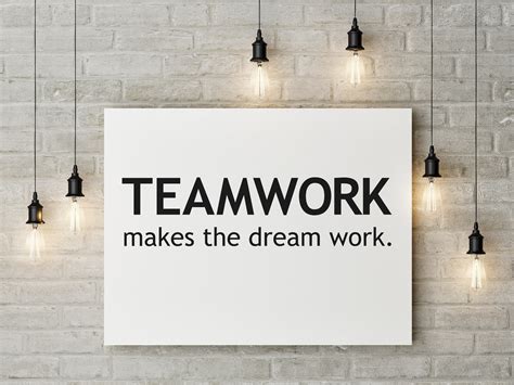 Teamwork Makes The Dream Work Quote Business Quotes Etsy