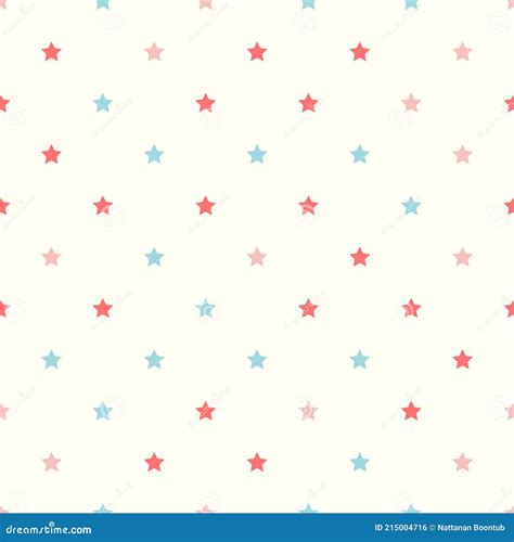 Pastel Star Seamless Pattern Background Illustration Vector Stock