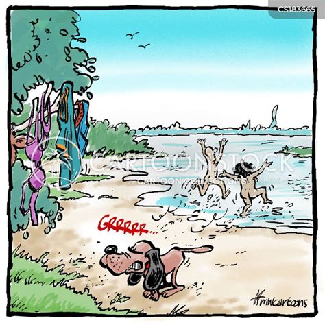 Skinny Dipping Cartoons And Comics Funny Pictures From CartoonStock