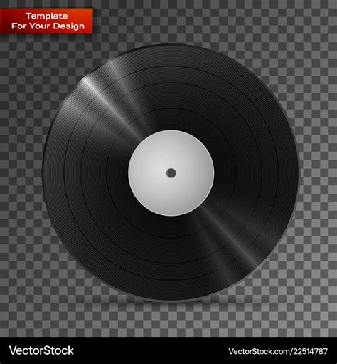 Black Vinyl Record Lp Album Disc Royalty Free Vector Image