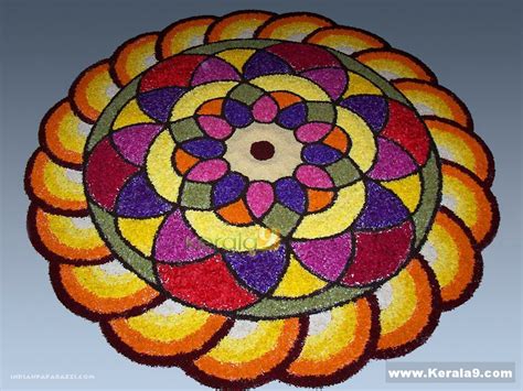 Rangoli patterns and colorful rangoli designs from india. Onam Pookalam Designs,Wallpapers,Greetings (Rangoli ...