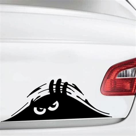 1× Eyes Monster Peeper Scary Car Bumper Window Vinyl Decals Sticker