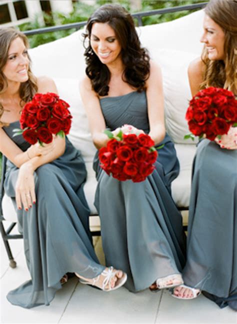 Picture Of Chic And Sophisticated Red And Grey Wedding Ideas