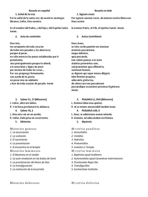 Rosario En Español Latín Orador Del Señor Cordero De Dios
